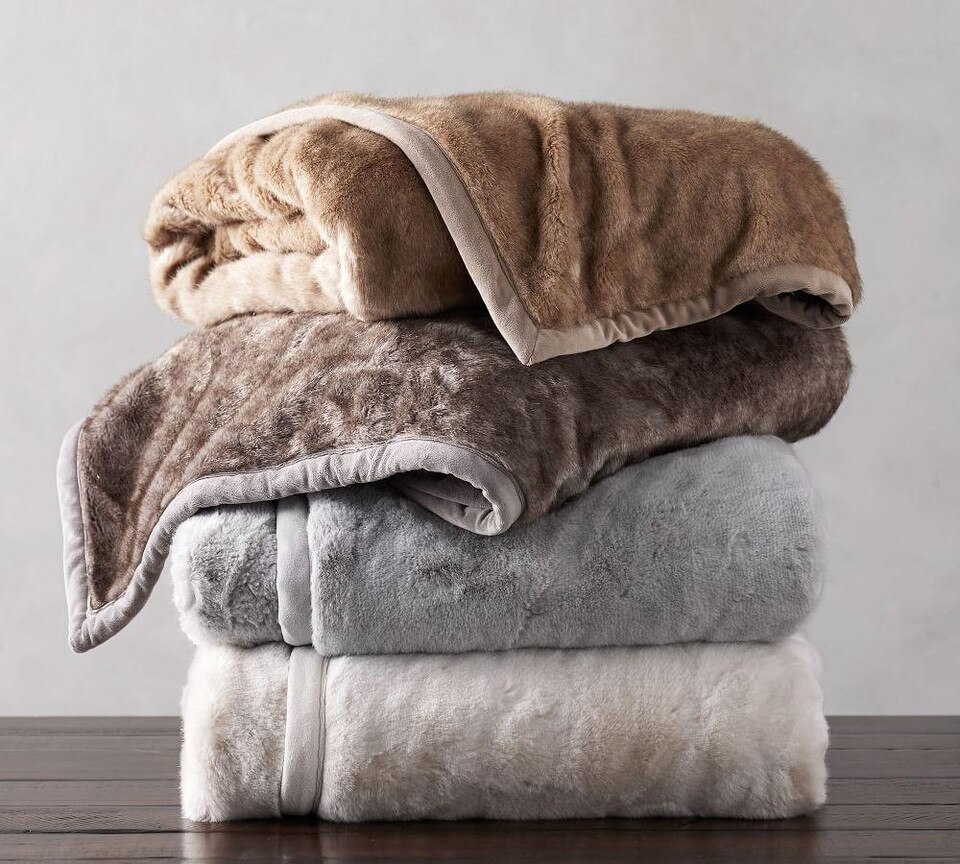 Faux Fur Alpaca Throws